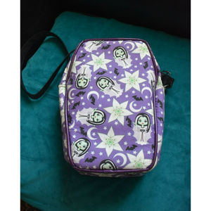 Spoonflower Print- Lily Blooms at Night - Coffin Bag- Lily Munster-OOAK